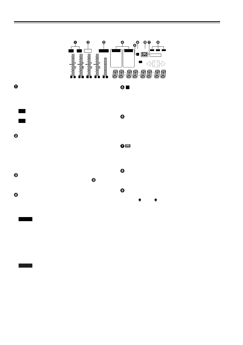 Display panel, Parts and their functions, Continued) | Panasonic AJ-SD965 User Manual | Page 16 / 86