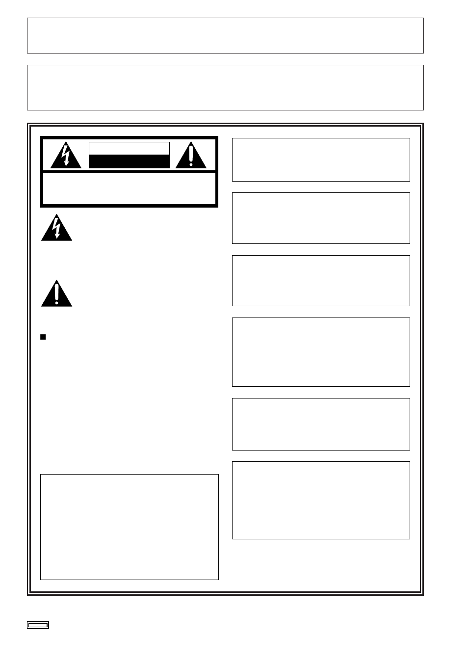 Operating precaution, Warning, Caution | Panasonic AJ-SD965 User Manual | Page 2 / 86