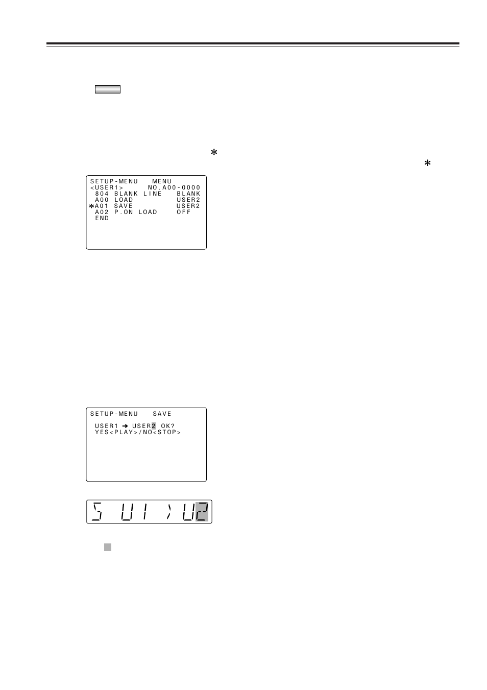 Setup menus | Panasonic AJ-SD965 User Manual | Page 37 / 86