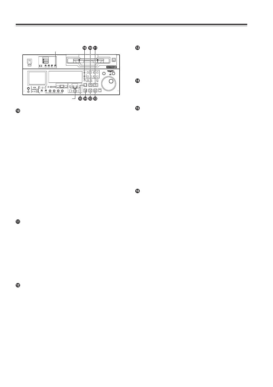 Parts and their functions, Front panel, Continued) | Trim button mode switch | Panasonic AJ-SD965 User Manual | Page 8 / 86