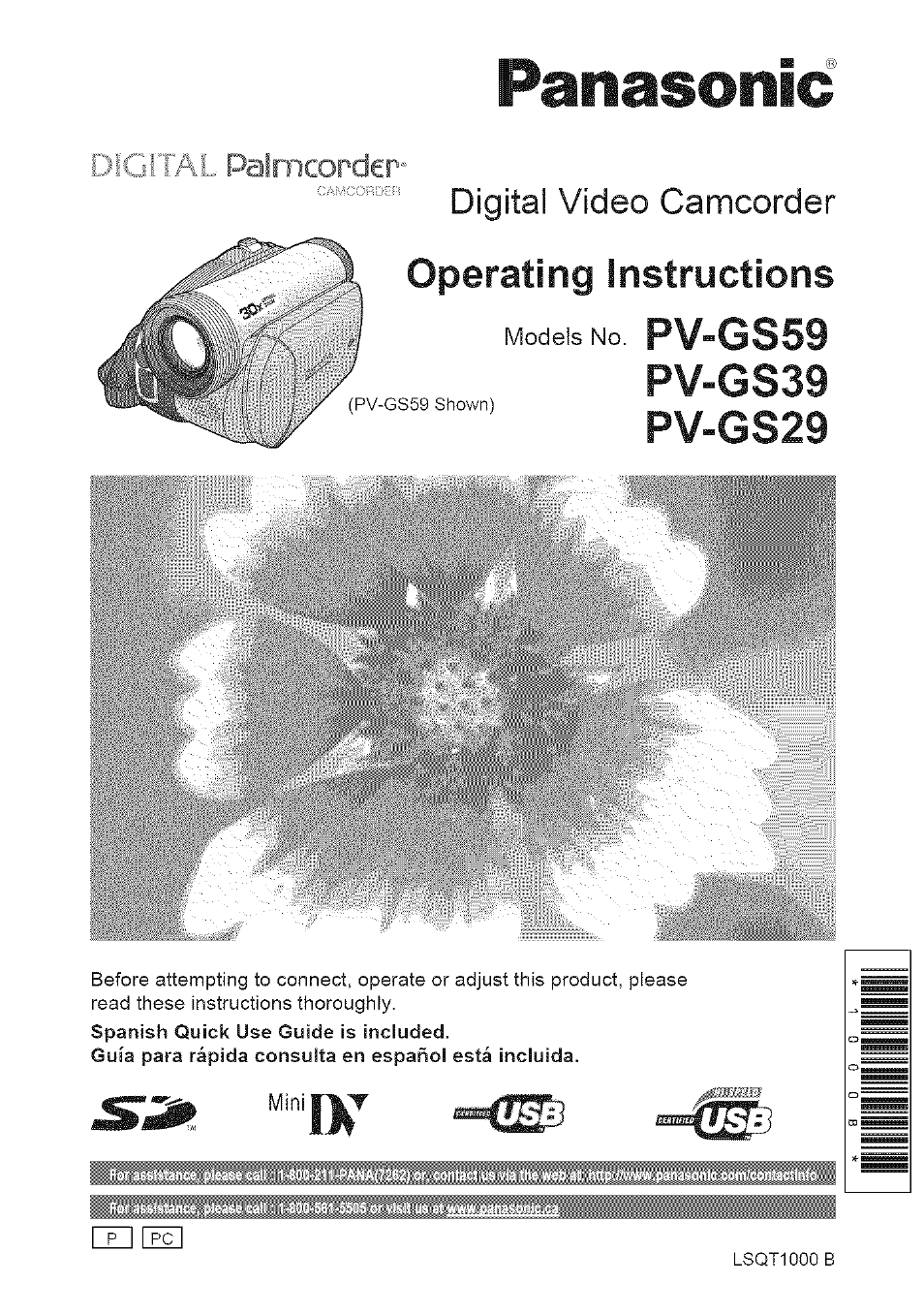 Panasonic PV-GS39 User Manual | 92 pages