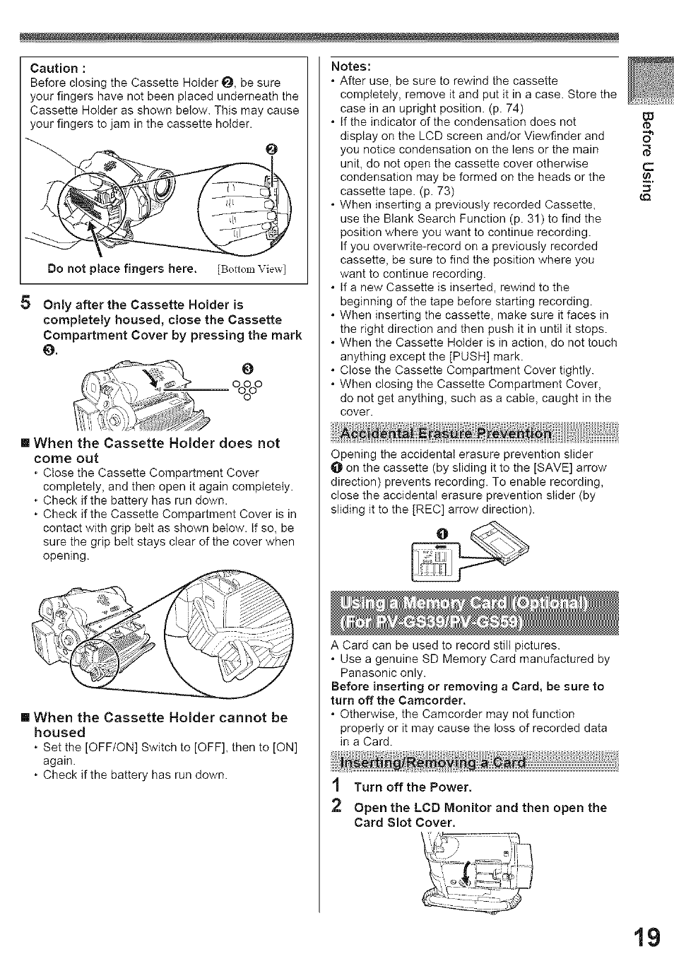 Panasonic PV-GS39 User Manual | Page 19 / 92