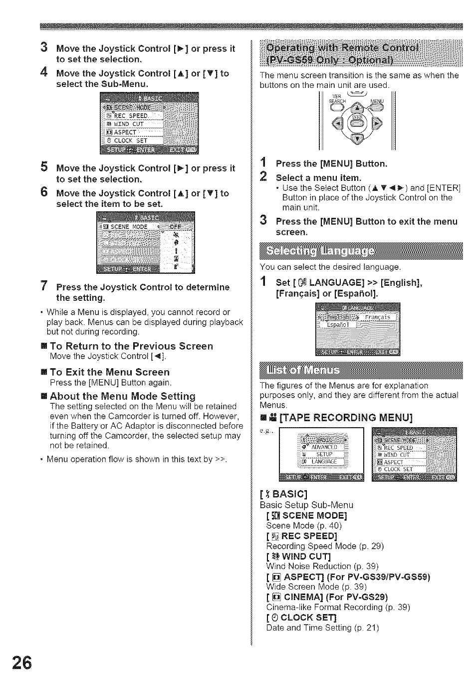 Panasonic PV-GS39 User Manual | Page 26 / 92