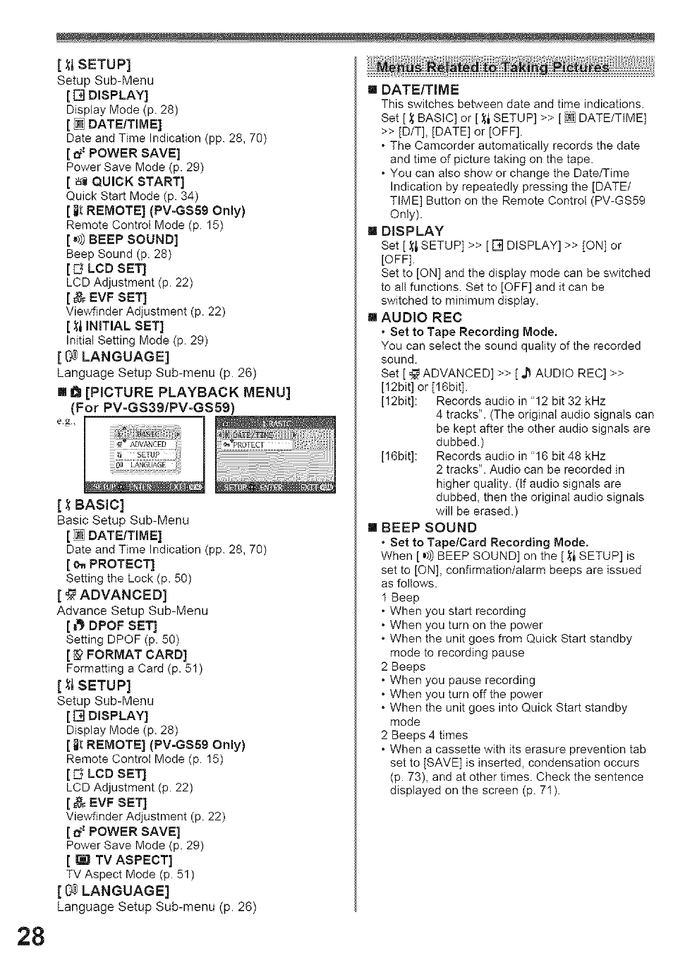 1% s=tuf | Panasonic PV-GS39 User Manual | Page 28 / 92