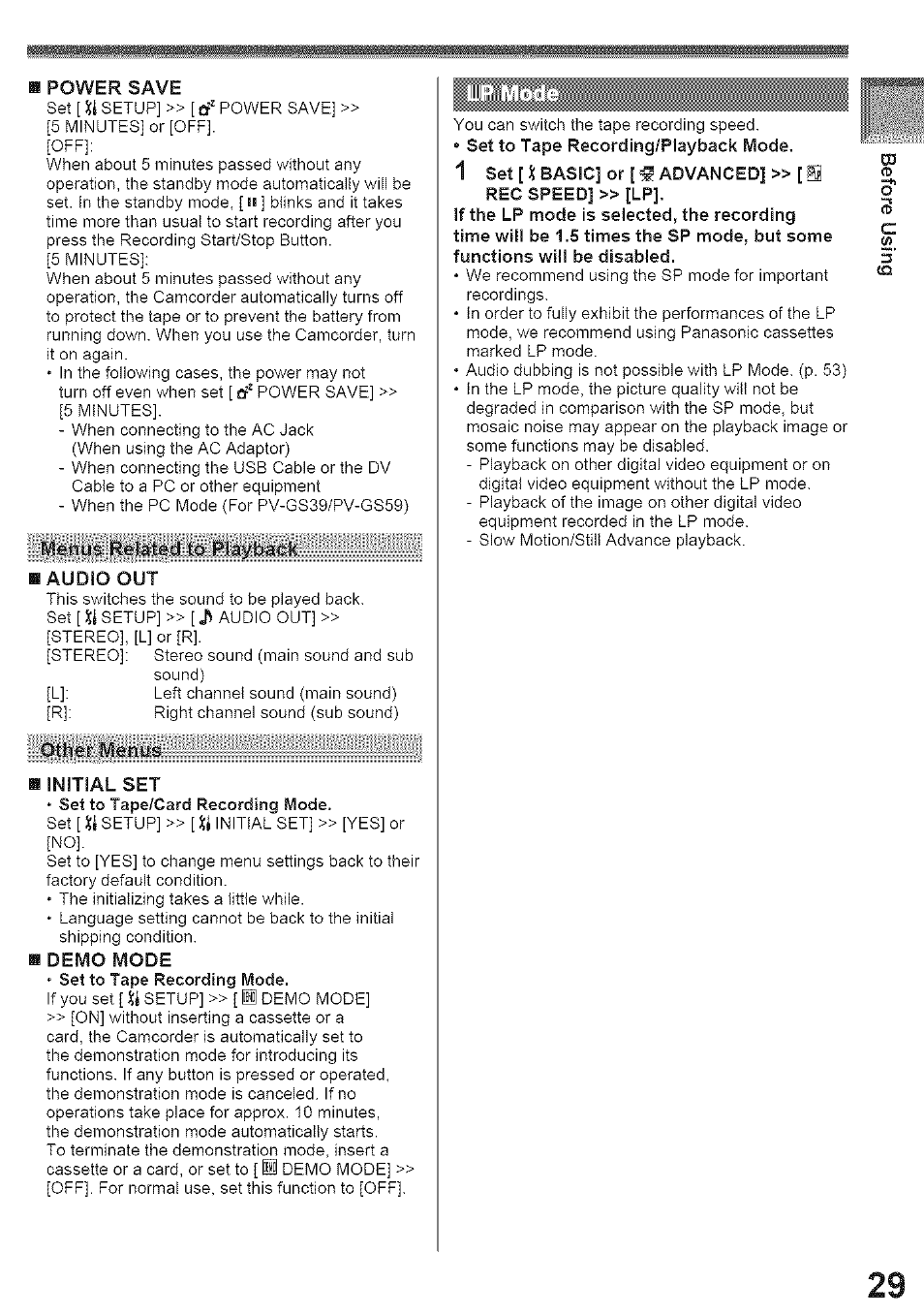 Panasonic PV-GS39 User Manual | Page 29 / 92