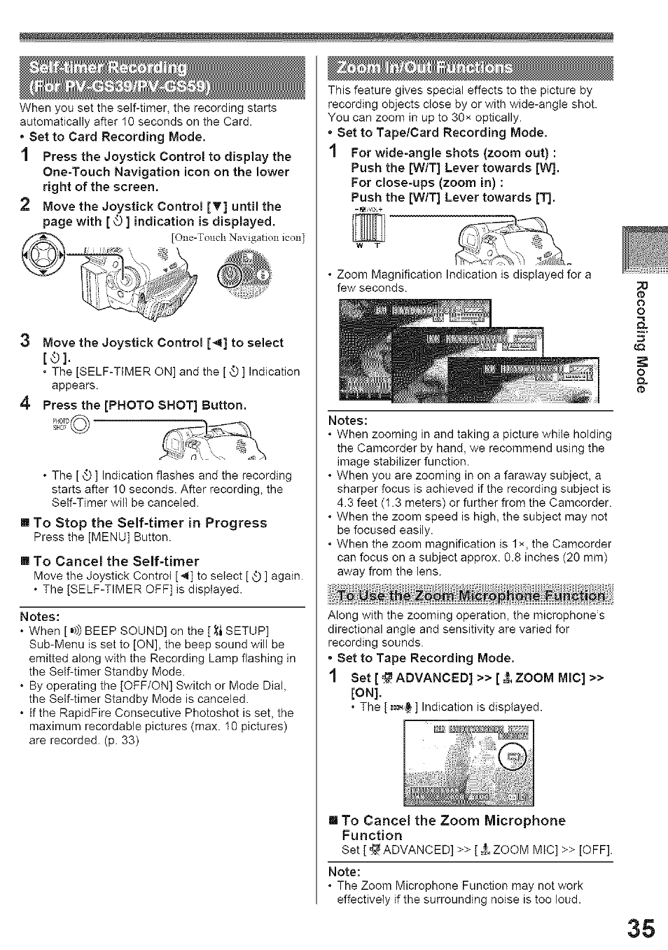 Oiie-toiicli navigation icon | Panasonic PV-GS39 User Manual | Page 35 / 92