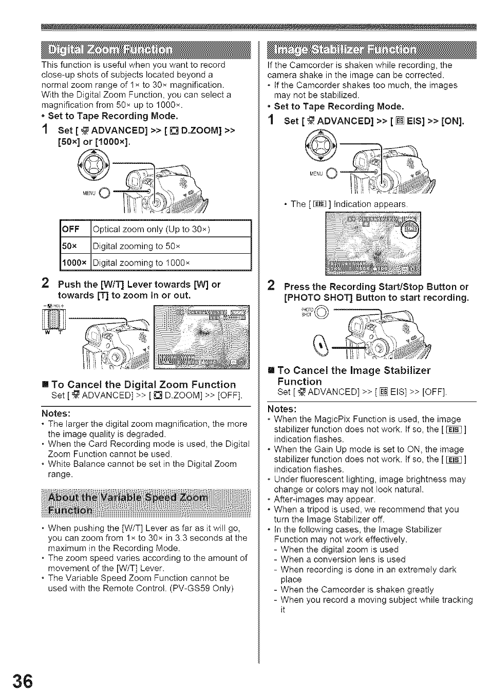 Panasonic PV-GS39 User Manual | Page 36 / 92