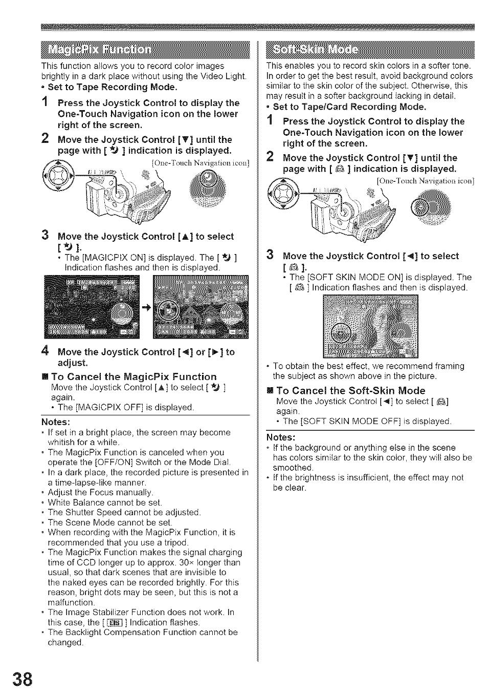Oiie-toudi navisation icon | Panasonic PV-GS39 User Manual | Page 38 / 92