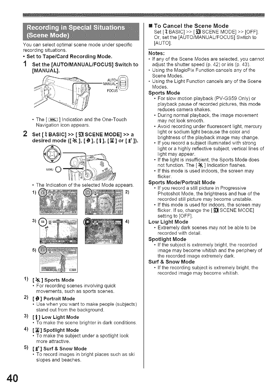 Panasonic PV-GS39 User Manual | Page 40 / 92