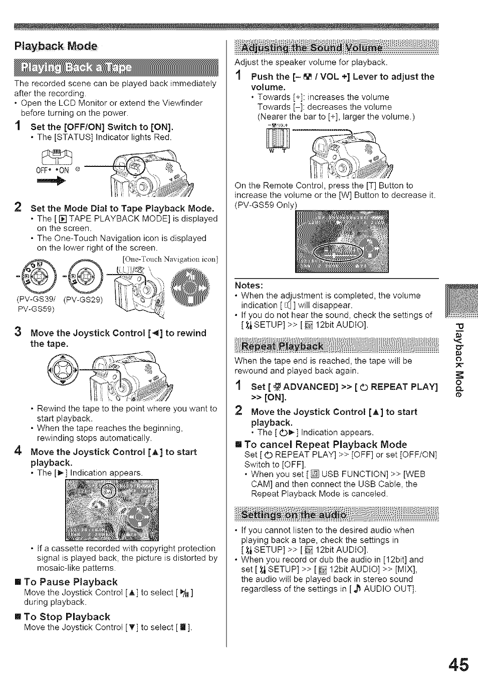 P : r ; m o d e, One-touch navlgatioii icon | Panasonic PV-GS39 User Manual | Page 45 / 92