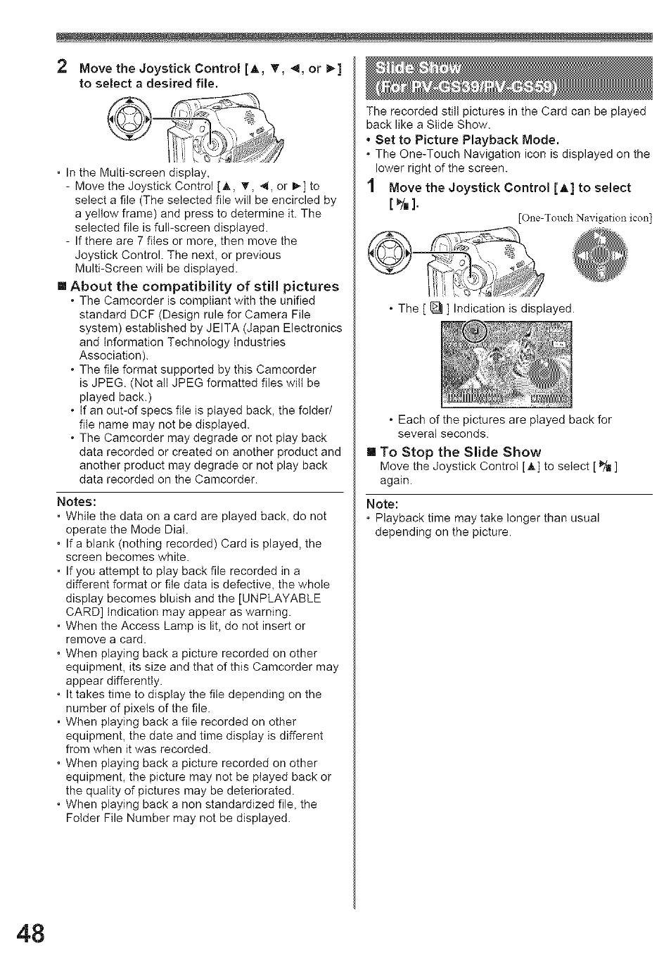 Ooe-touch navigation icon | Panasonic PV-GS39 User Manual | Page 48 / 92