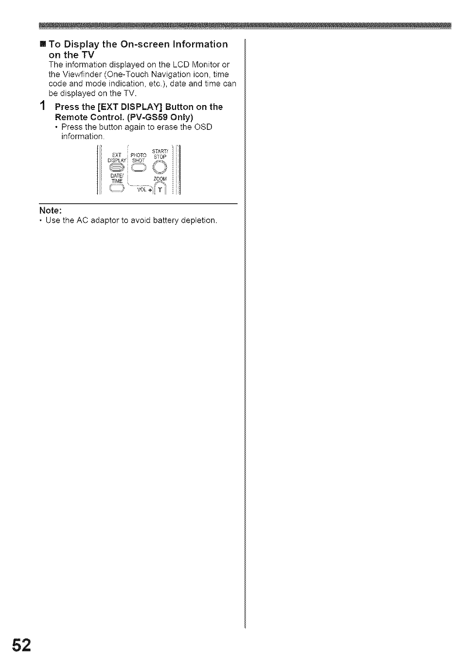 Control | Panasonic PV-GS39 User Manual | Page 52 / 92