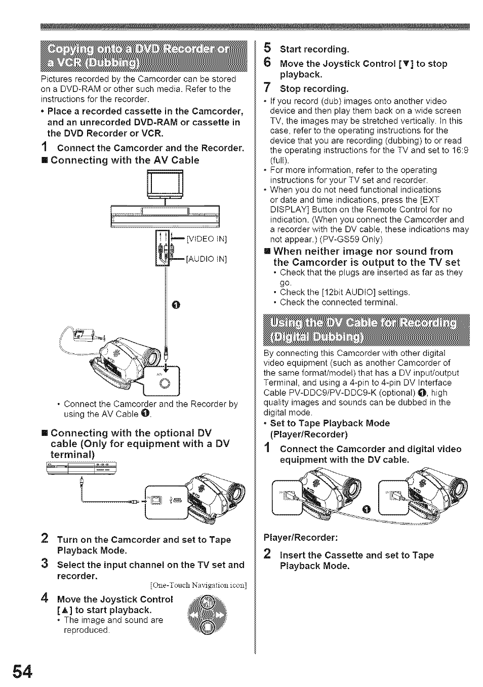 Oiie-toiicli navigation icon | Panasonic PV-GS39 User Manual | Page 54 / 92