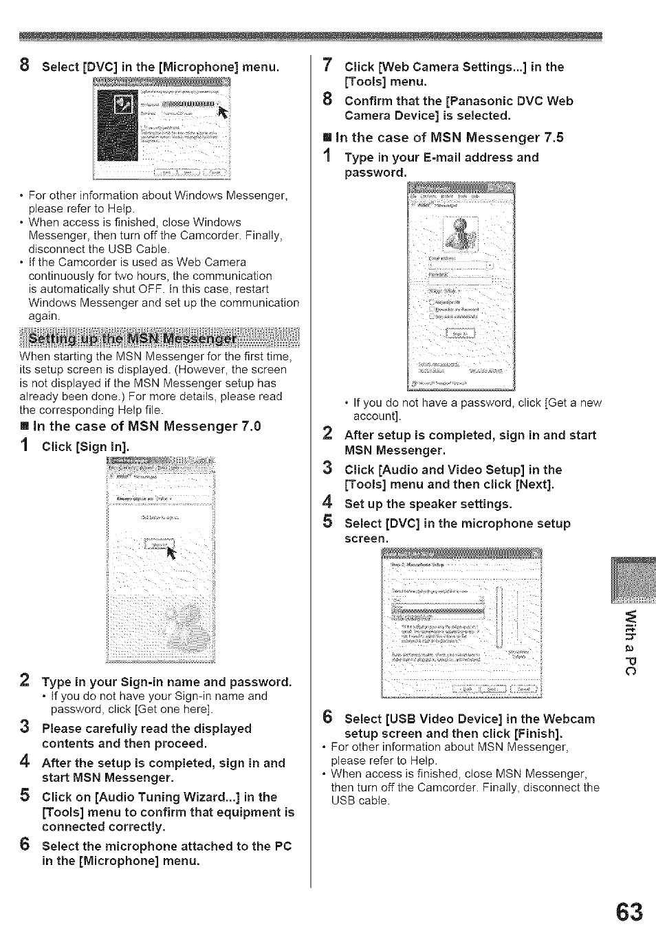 Panasonic PV-GS39 User Manual | Page 63 / 92