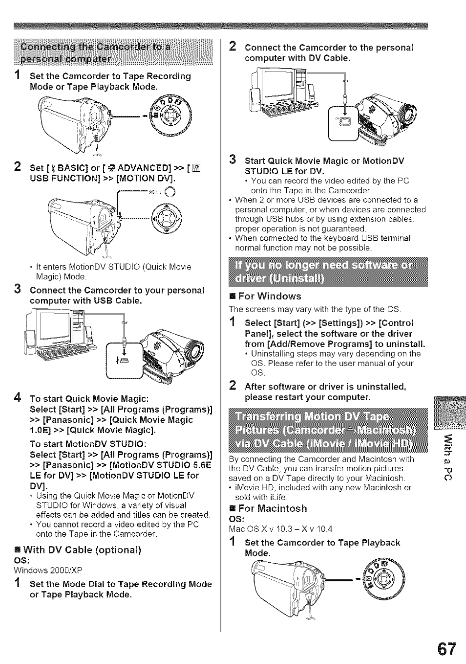 É 1 f & 0 | Panasonic PV-GS39 User Manual | Page 67 / 92