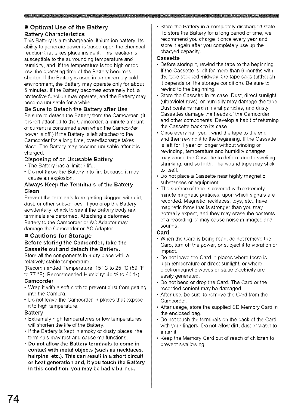 Panasonic PV-GS39 User Manual | Page 74 / 92
