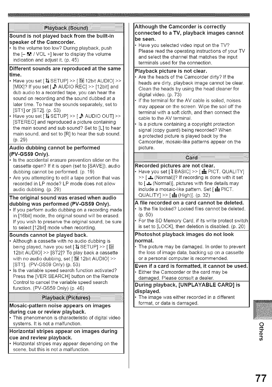 Panasonic PV-GS39 User Manual | Page 77 / 92
