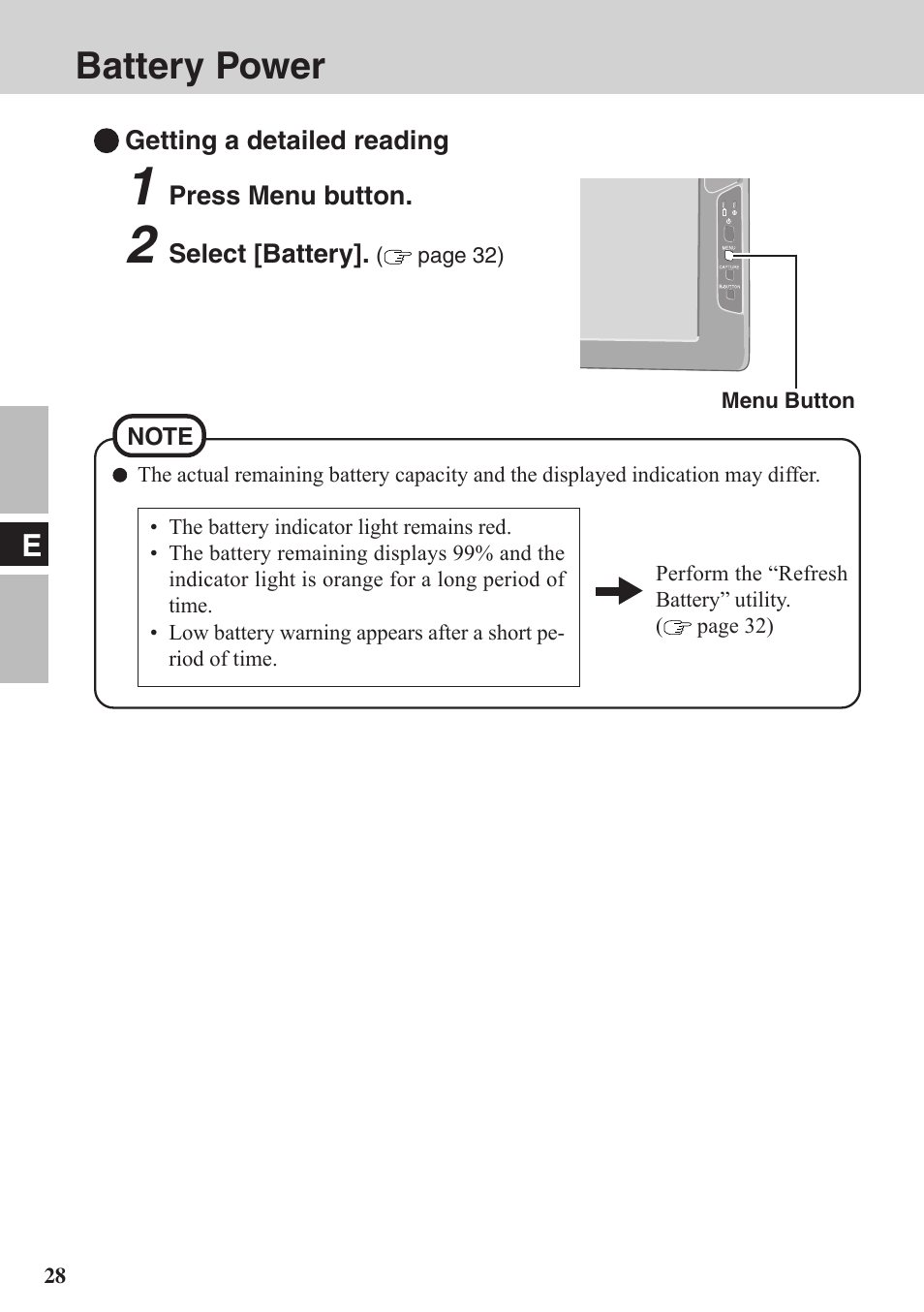 Battery power | Panasonic CF-VDW07BH User Manual | Page 28 / 104