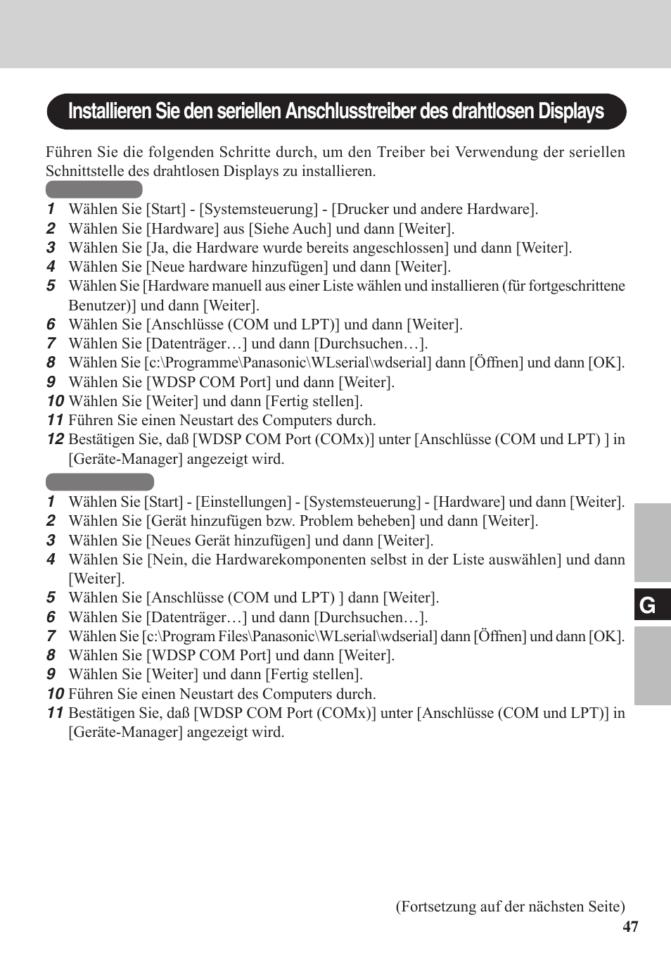 Panasonic CF-VDW07BH User Manual | Page 47 / 104