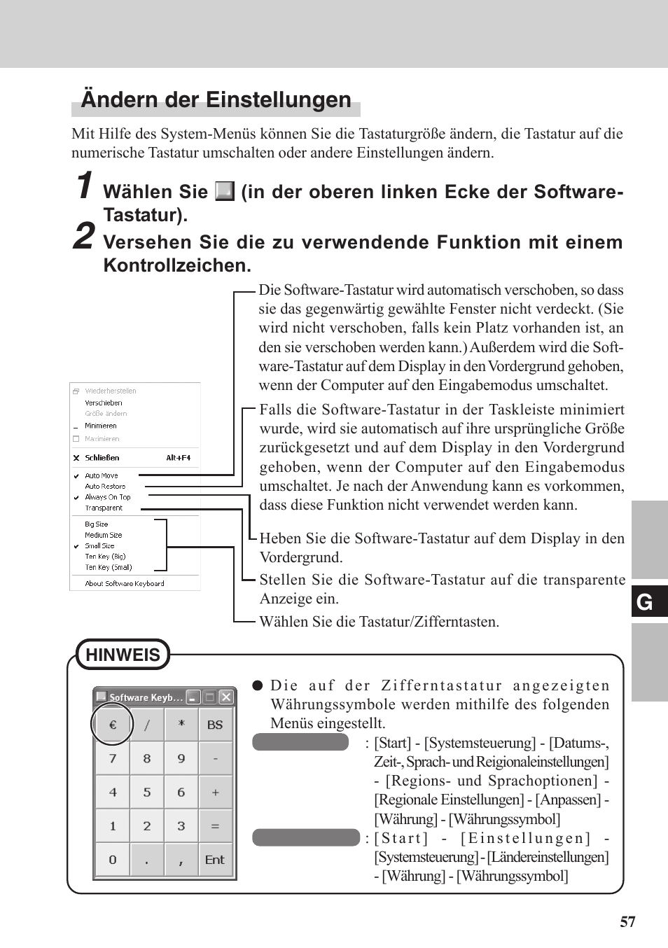 Gändern der einstellungen | Panasonic CF-VDW07BH User Manual | Page 57 / 104