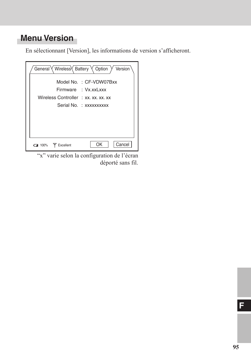 Fmenu version | Panasonic CF-VDW07BH User Manual | Page 95 / 104