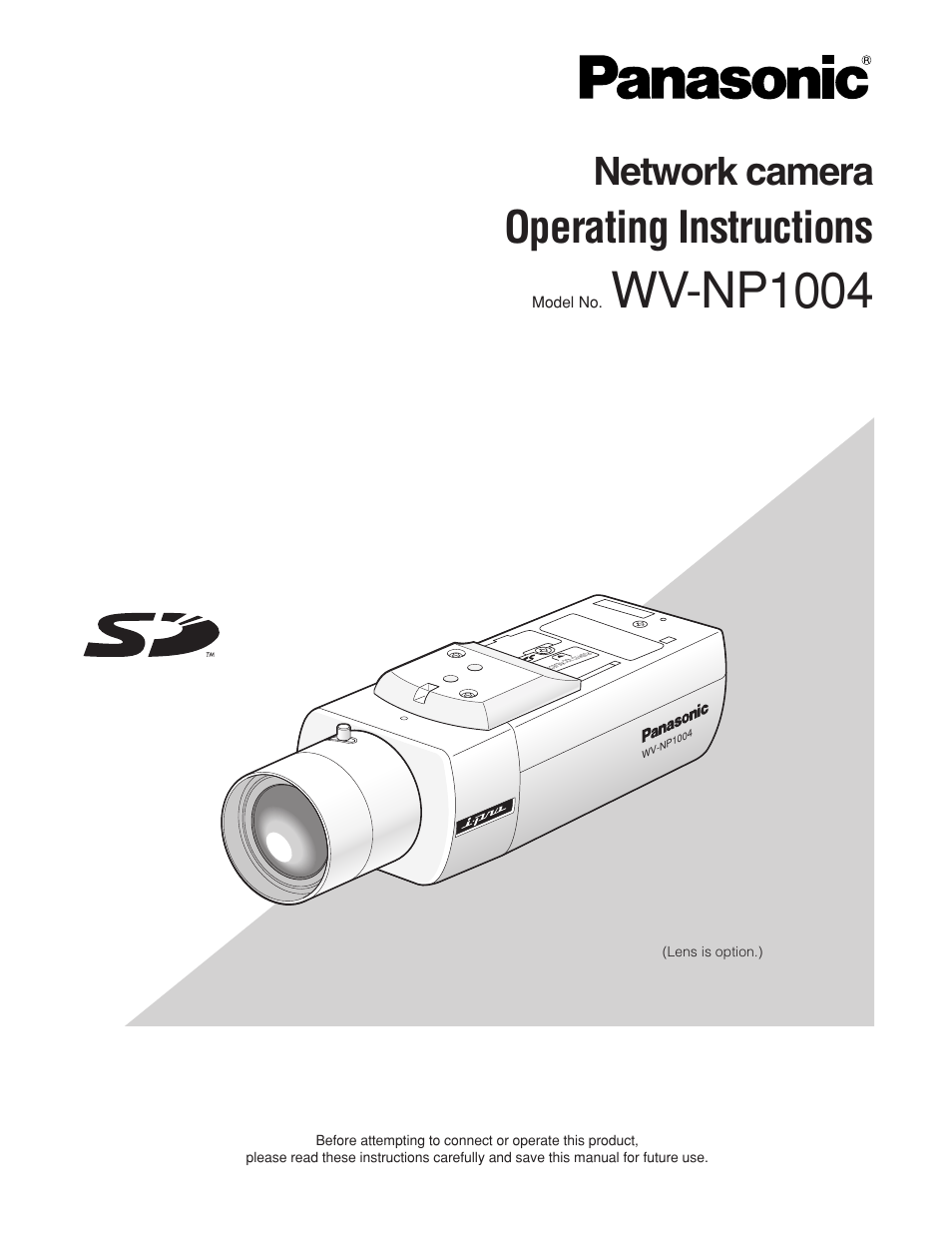 Panasonic WV-NP1004 User Manual | 28 pages