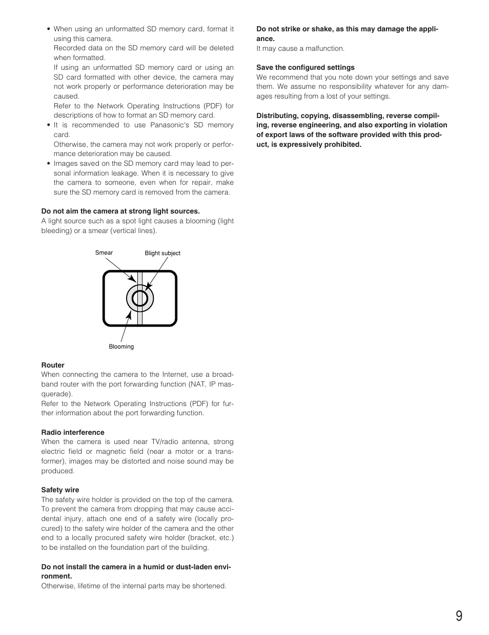 Panasonic WV-NP1004 User Manual | Page 9 / 28