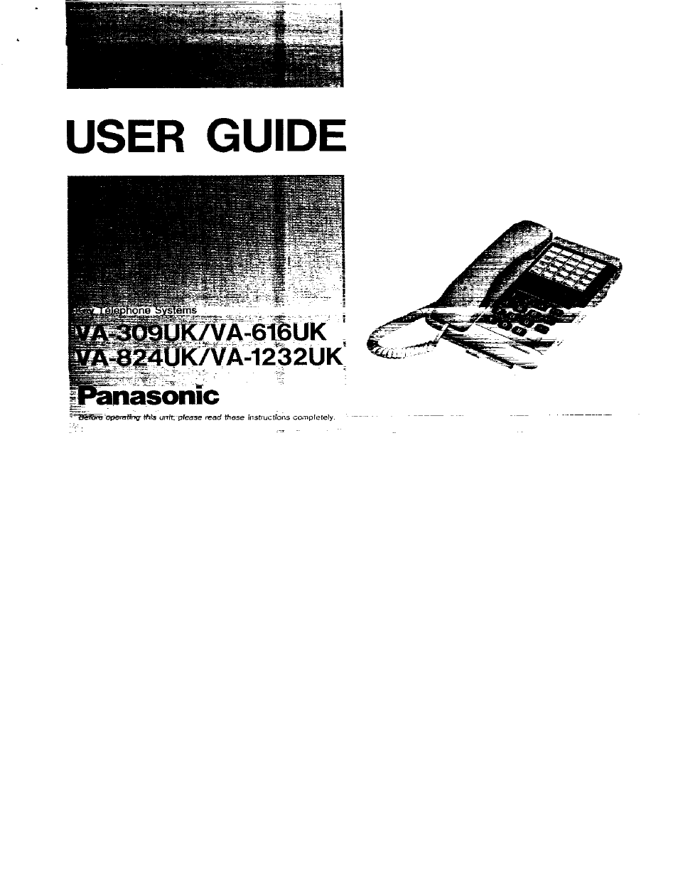 Panasonic VA-309UK User Manual | 8 pages