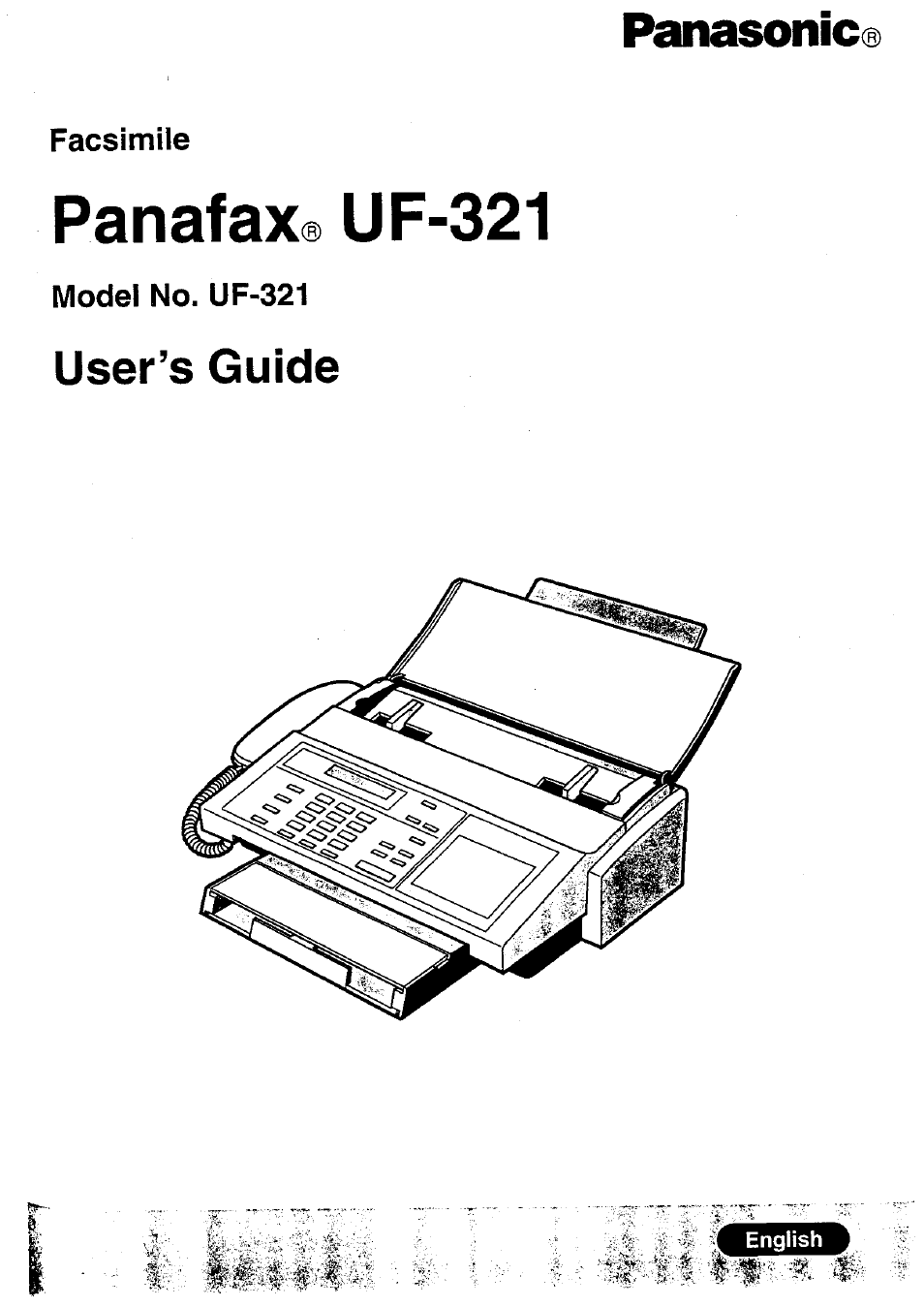 Panasonic PANAFAX UF-321 User Manual | 110 pages