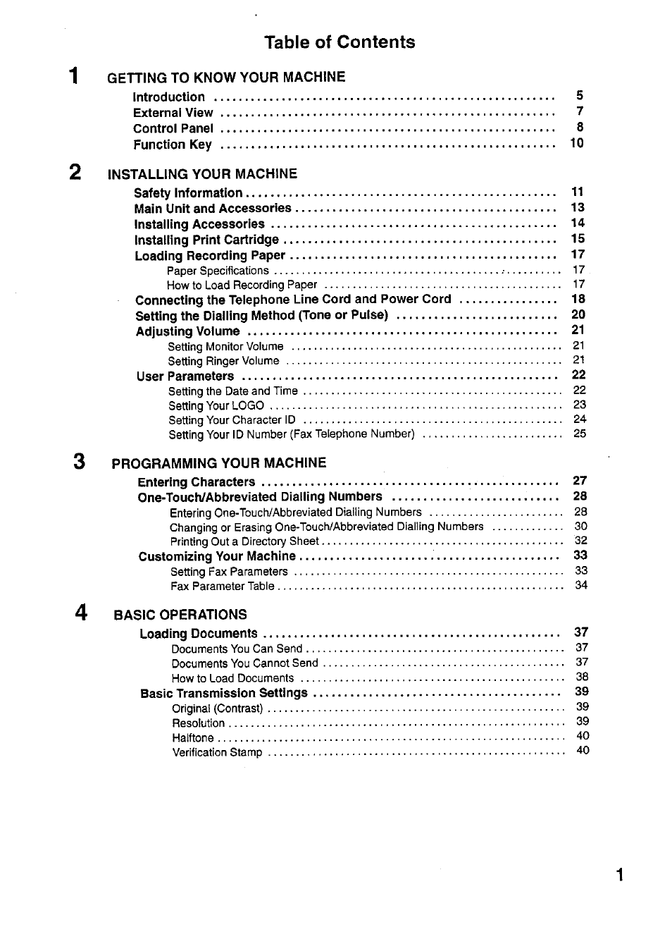 Panasonic PANAFAX UF-321 User Manual | Page 3 / 110