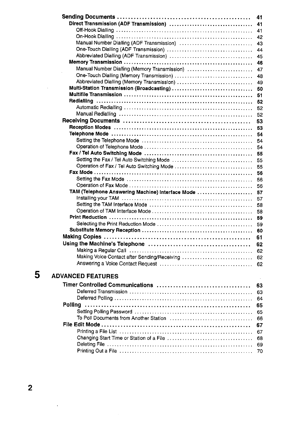 Panasonic PANAFAX UF-321 User Manual | Page 4 / 110