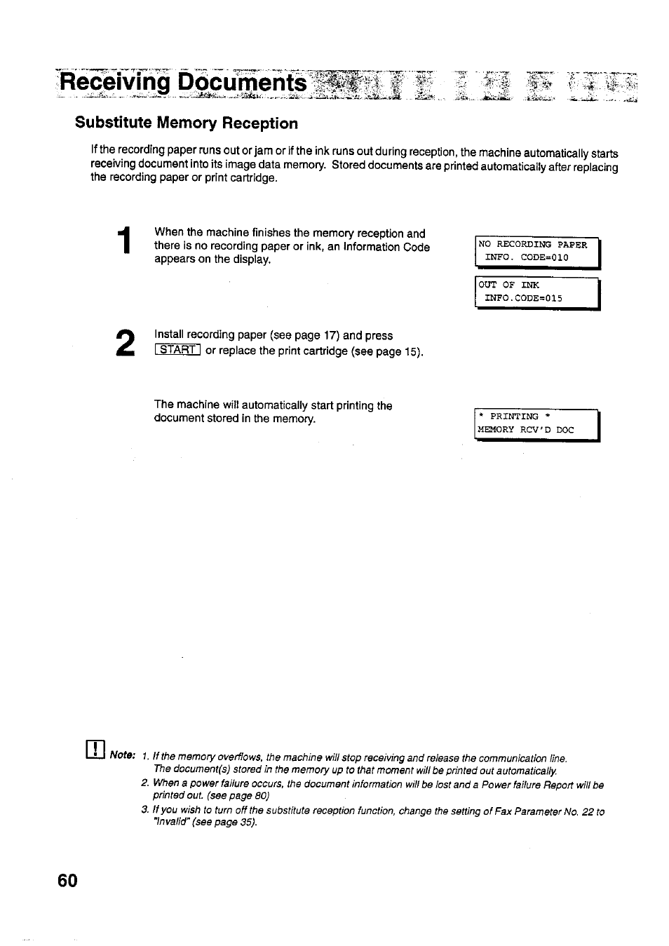 Receiving documents | Panasonic PANAFAX UF-321 User Manual | Page 62 / 110