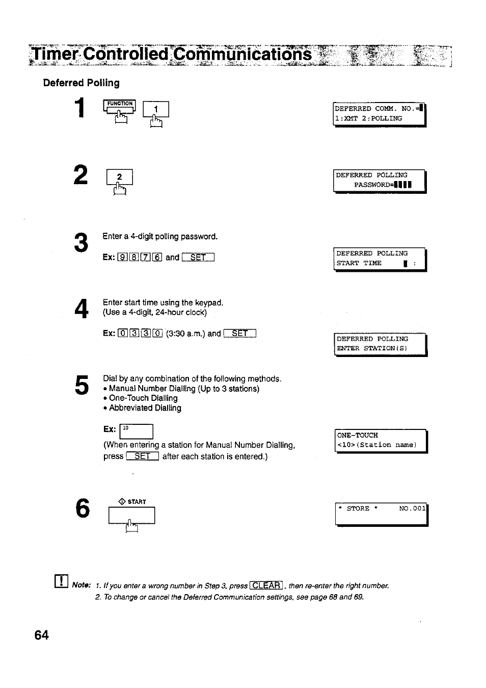 Deferred polling, Irimei^cpntrolled*(gommunicatipns^^i | Panasonic PANAFAX UF-321 User Manual | Page 66 / 110