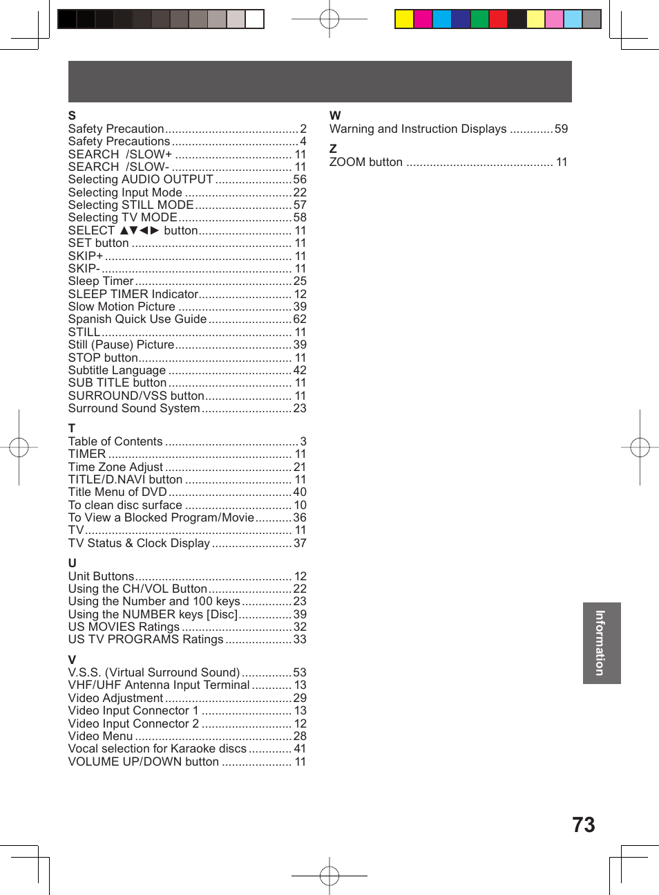 Panasonic PV 20DF64 User Manual | Page 73 / 76