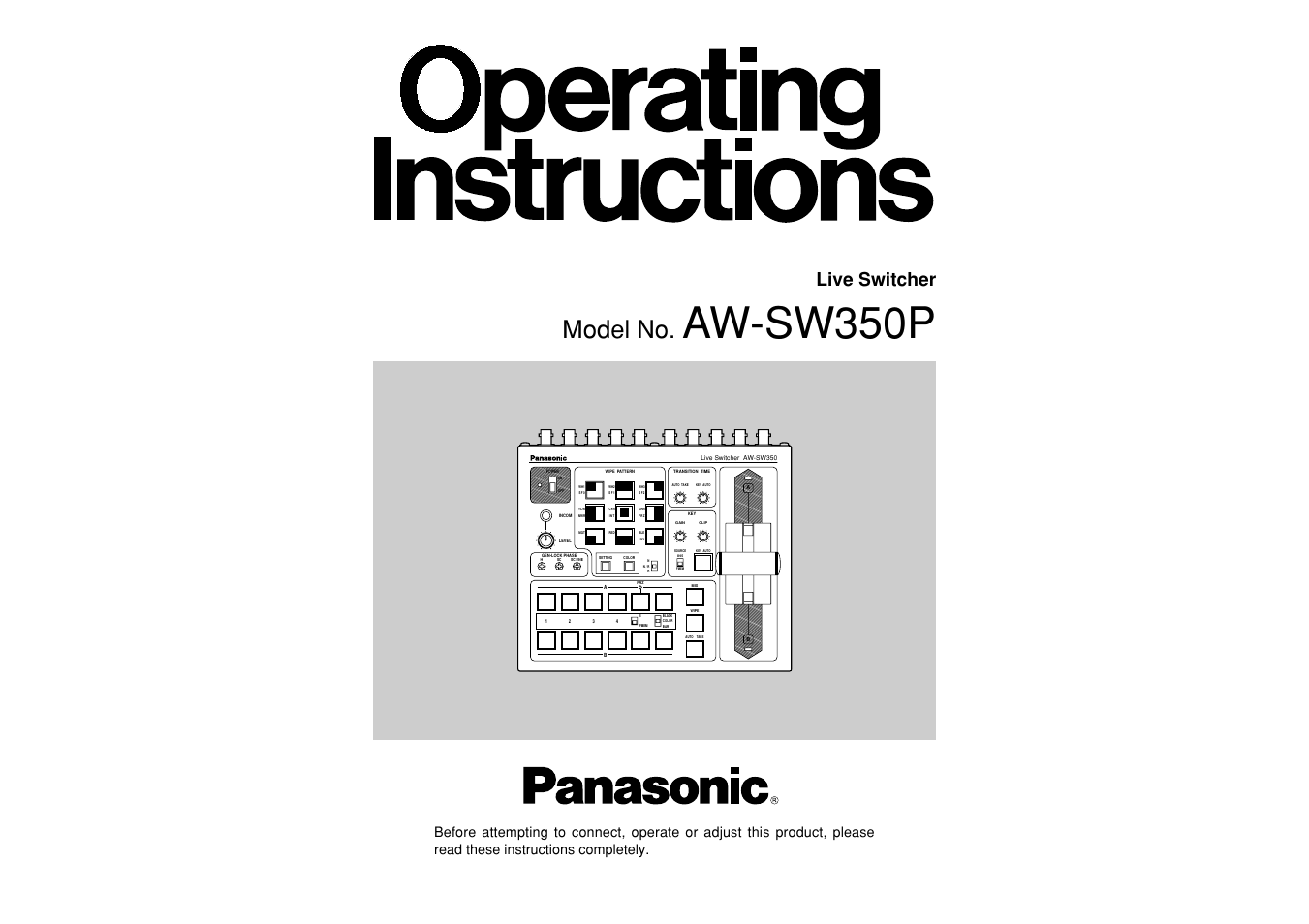 Panasonic AW-SW350P User Manual | 23 pages