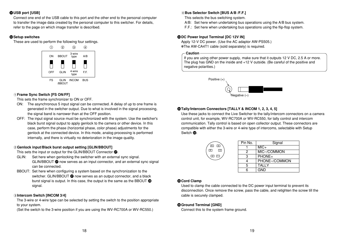 Panasonic AW-SW350P User Manual | Page 10 / 23