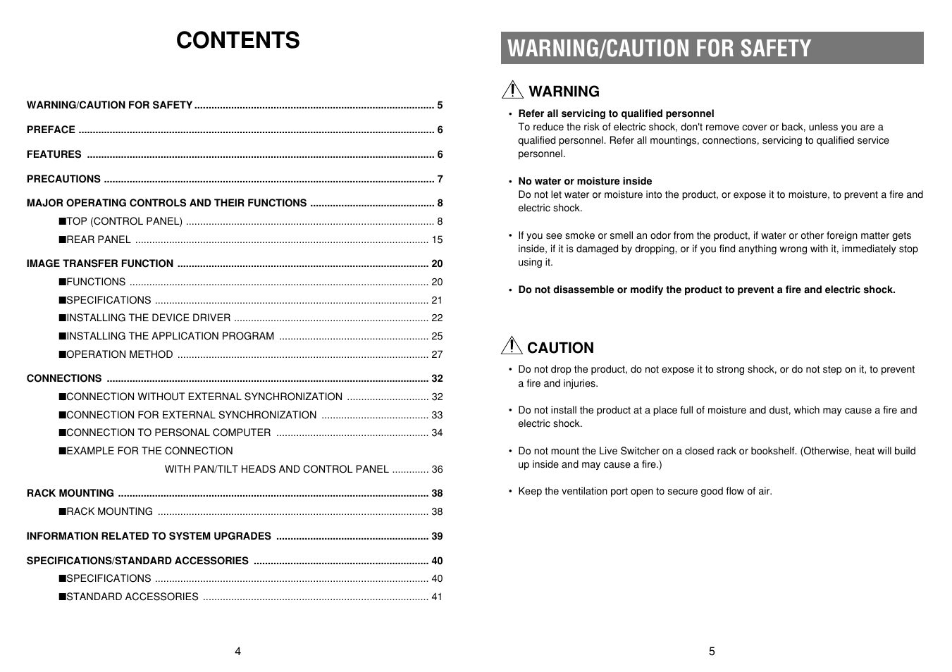 Panasonic AW-SW350P User Manual | Page 3 / 23