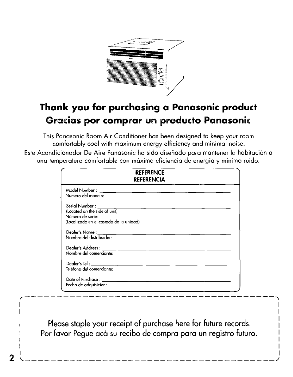 Reference, Referencia | Panasonic CW-C200NU User Manual | Page 2 / 24