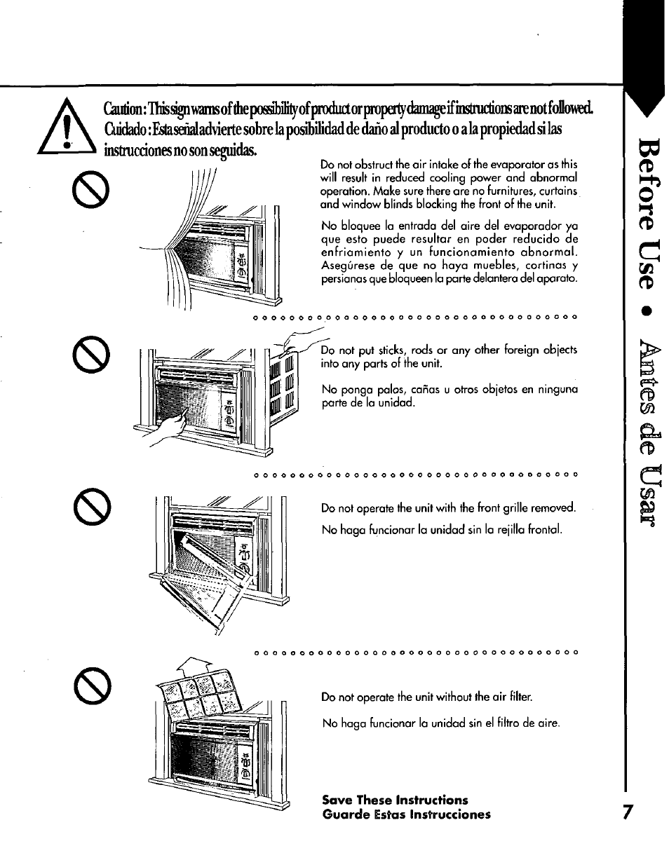 Cauti(m:lliis | Panasonic CW-C200NU User Manual | Page 7 / 24