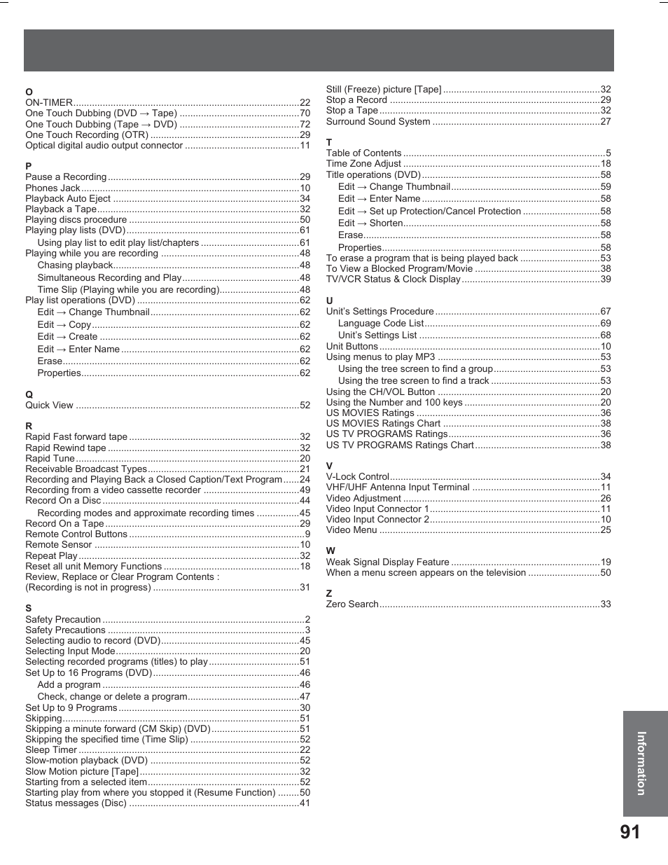 Panasonic PV DR2714 User Manual | Page 91 / 92