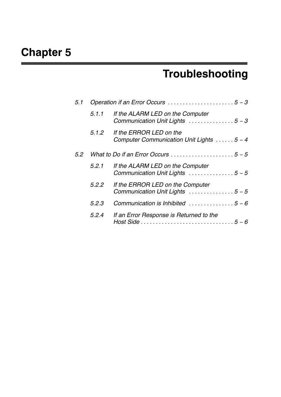 Chapter 5 troubleshooting | Panasonic FP2 User Manual | Page 37 / 56