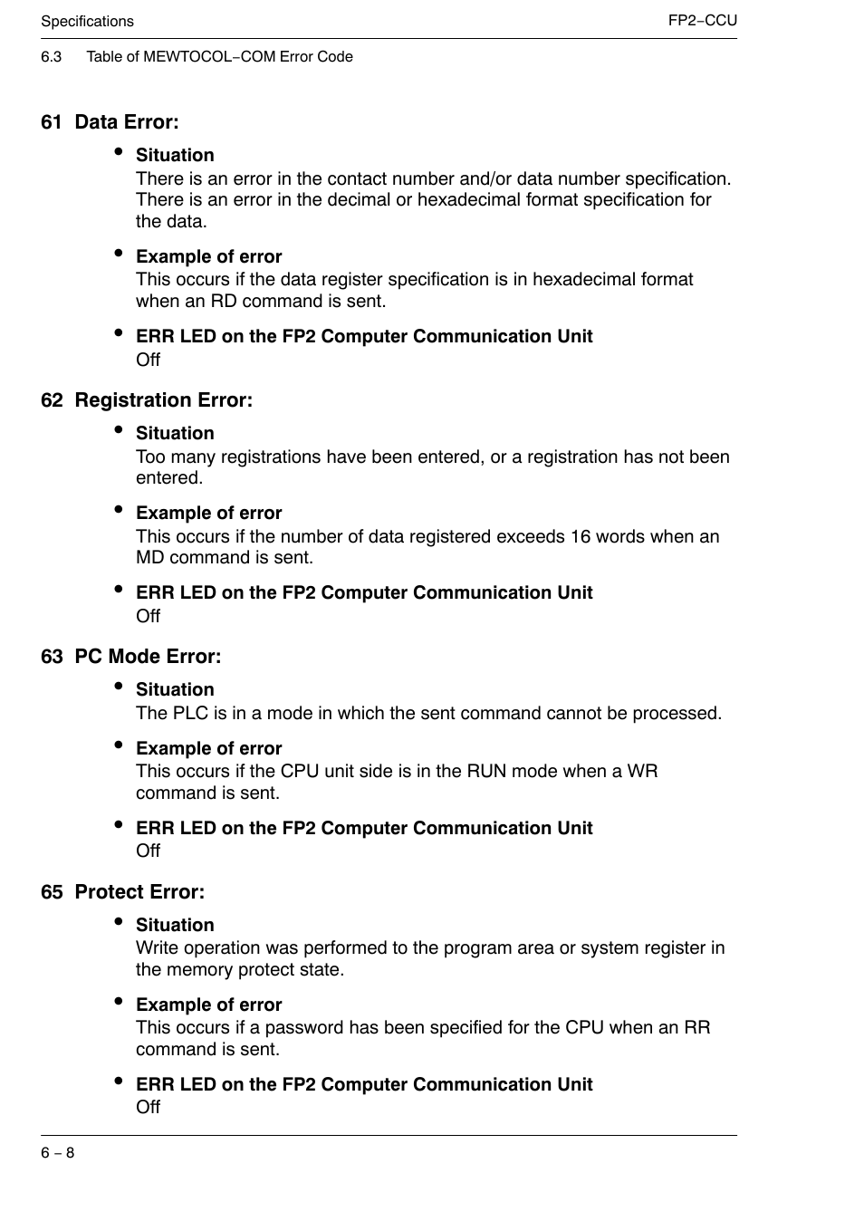 Panasonic FP2 User Manual | Page 50 / 56