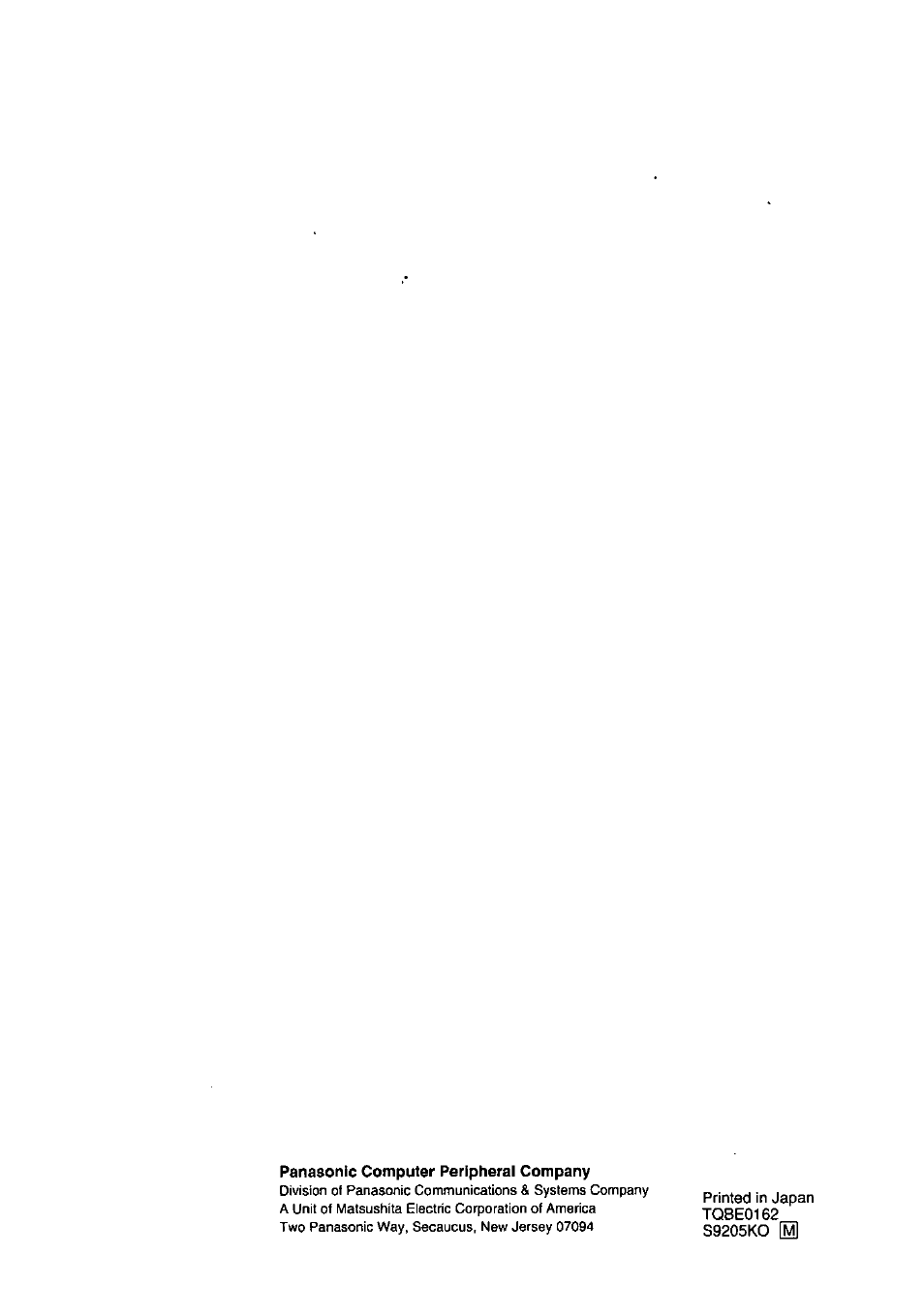 Panasonic PANASYNC TX-D7F21 User Manual | Page 64 / 64