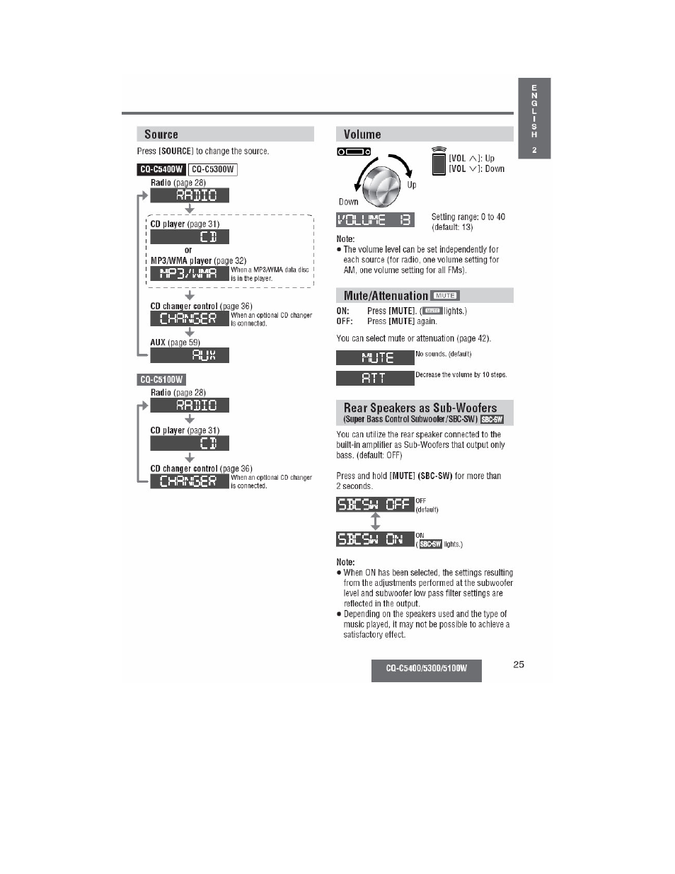 Panasonic CQ-C5100W User Manual | Page 12 / 48
