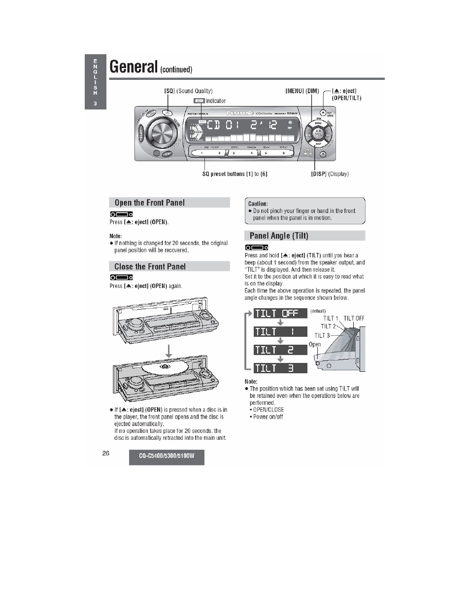 Panasonic CQ-C5100W User Manual | Page 13 / 48