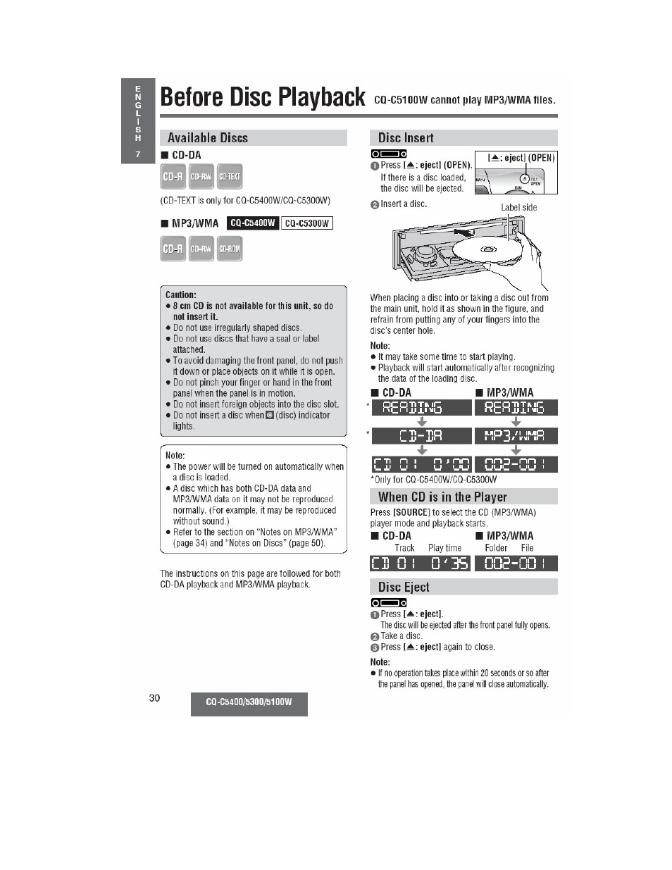 Panasonic CQ-C5100W User Manual | Page 17 / 48