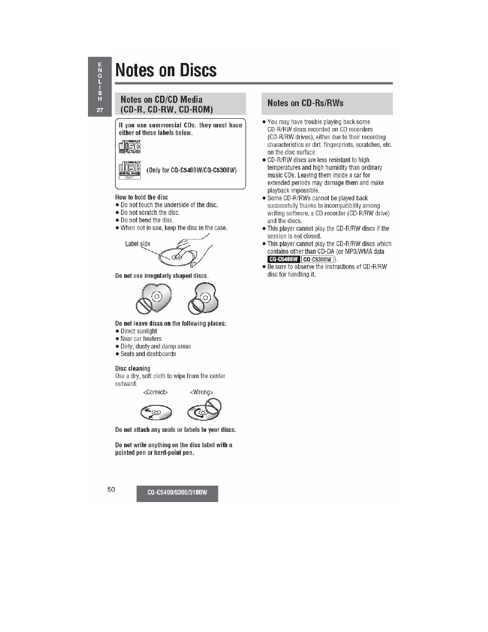 Panasonic CQ-C5100W User Manual | Page 37 / 48