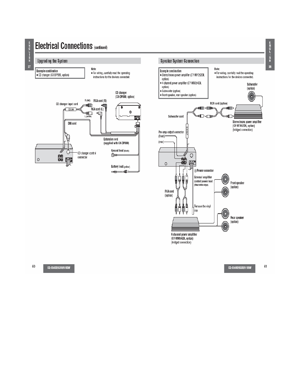 Electrical connections, Ca-cmh№30iysittw | Panasonic CQ-C5100W User Manual | Page 46 / 48