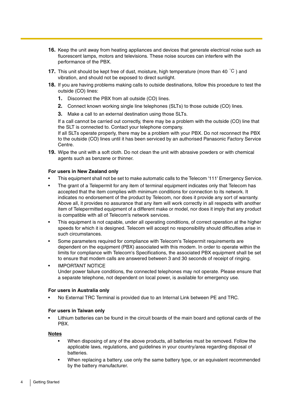 Panasonic ADVANCED HYBRID KX-TEB308 User Manual | Page 4 / 36