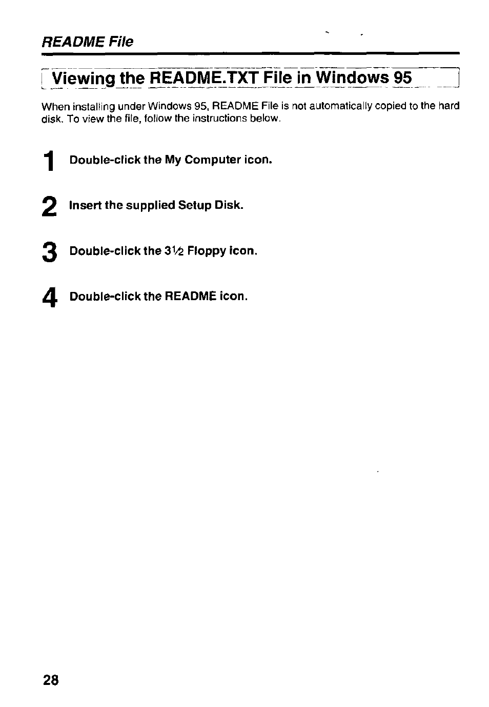 Yiewjngjhe ^eadmbt^j^e in windows 95 j | Panasonic KXL-D740 User Manual | Page 28 / 40